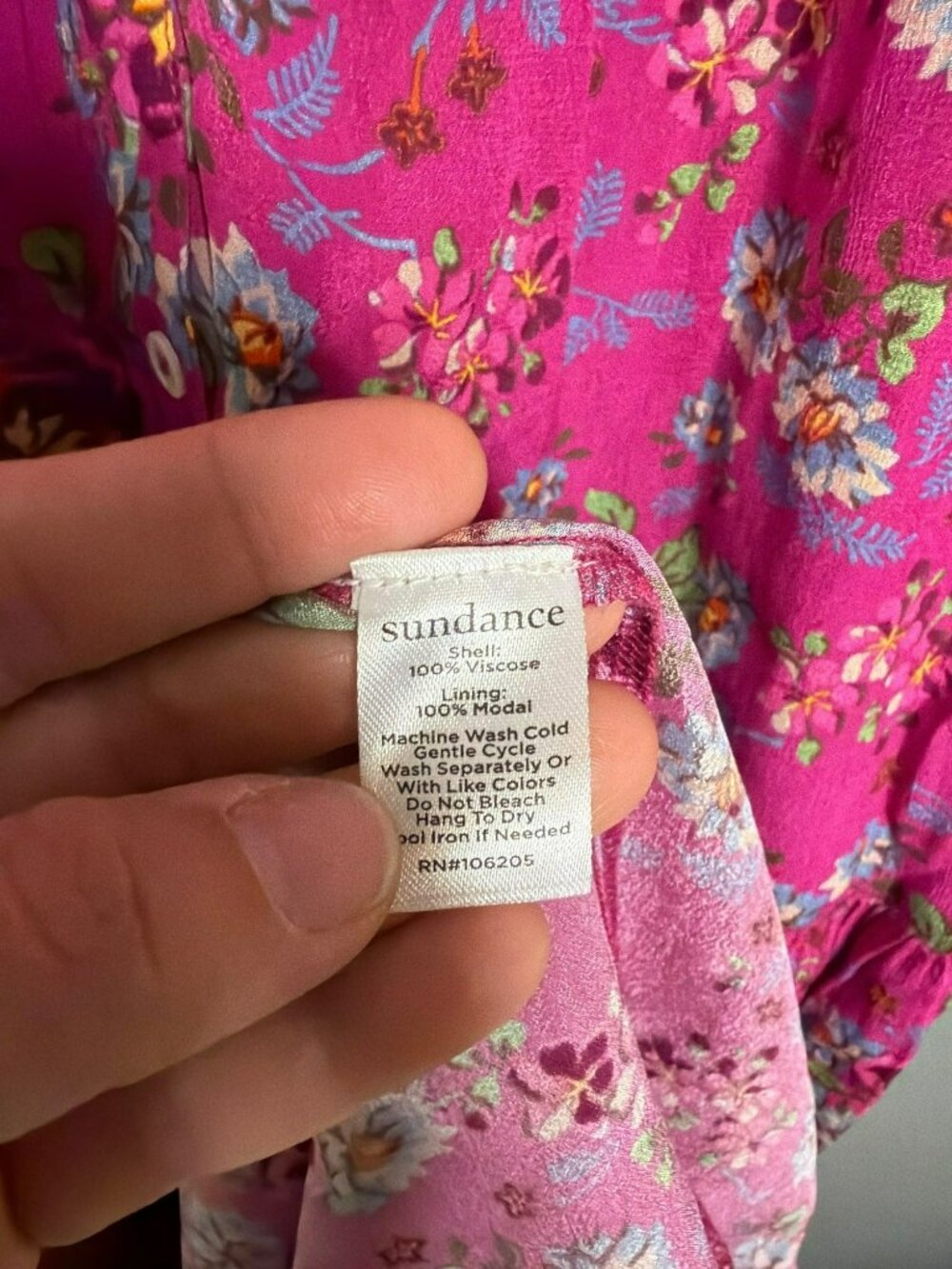 Sundance Rosalee Lined Tiered Floral Midi Dress Petite Large - Picture 11 of 11